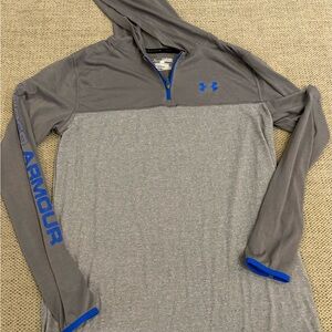Under Armour Gray Jacket with Blue Zipper